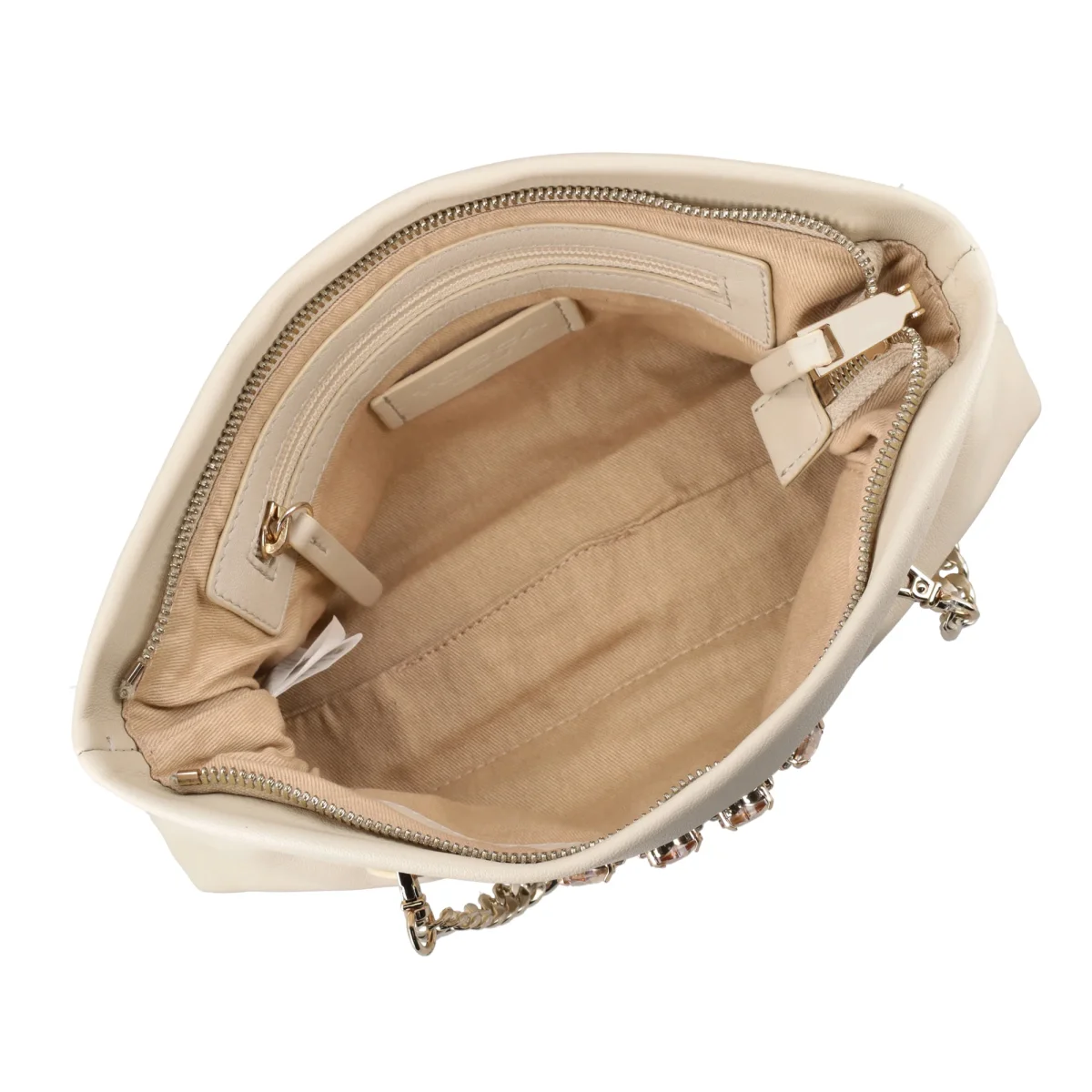 Pochette gioiello Capri in pelle colore avorio - immagine 5