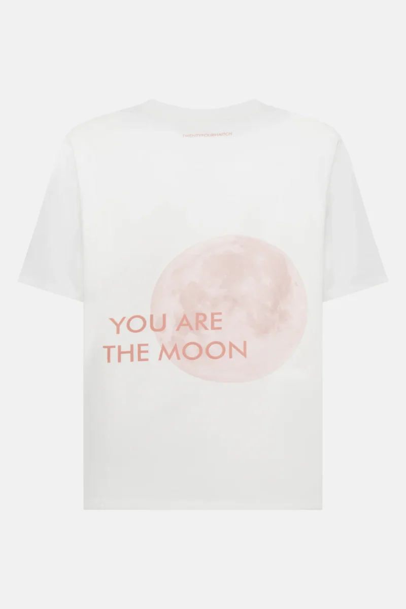 T-SHIRT NEW MOON BIANCA E ROSA - immagine 3