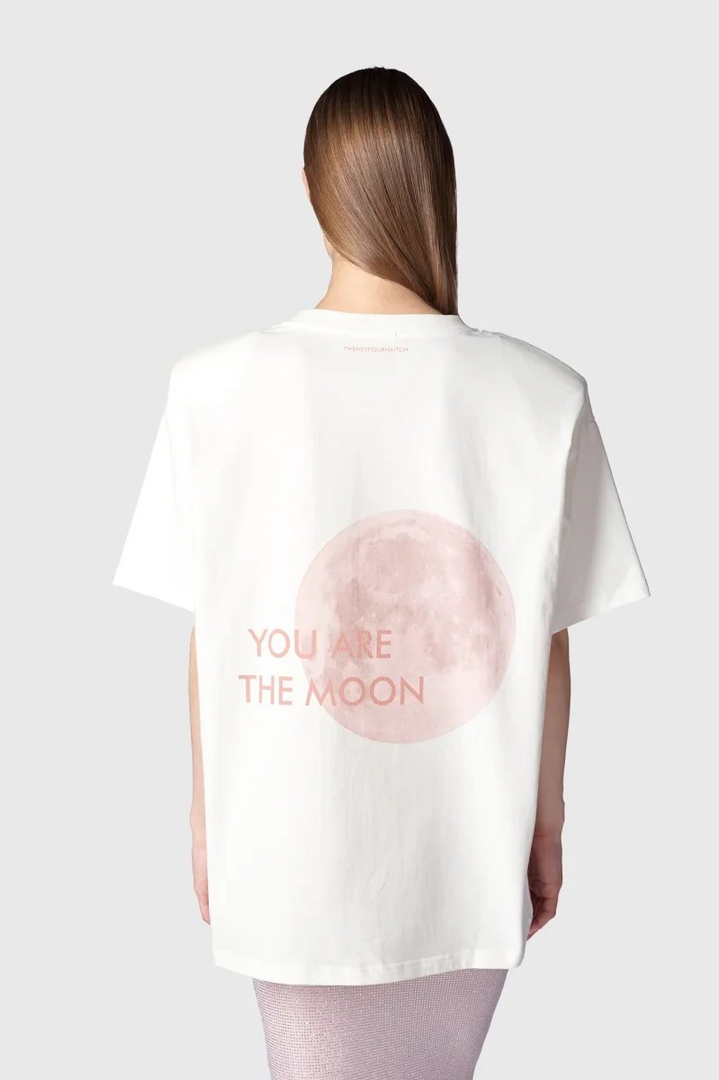 T-SHIRT NEW MOON BIANCA E ROSA - immagine 5